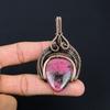 Wonderful Rhodonite Gemstone Handmade Pure Copper Wire Wrapped Pendant Jewelry