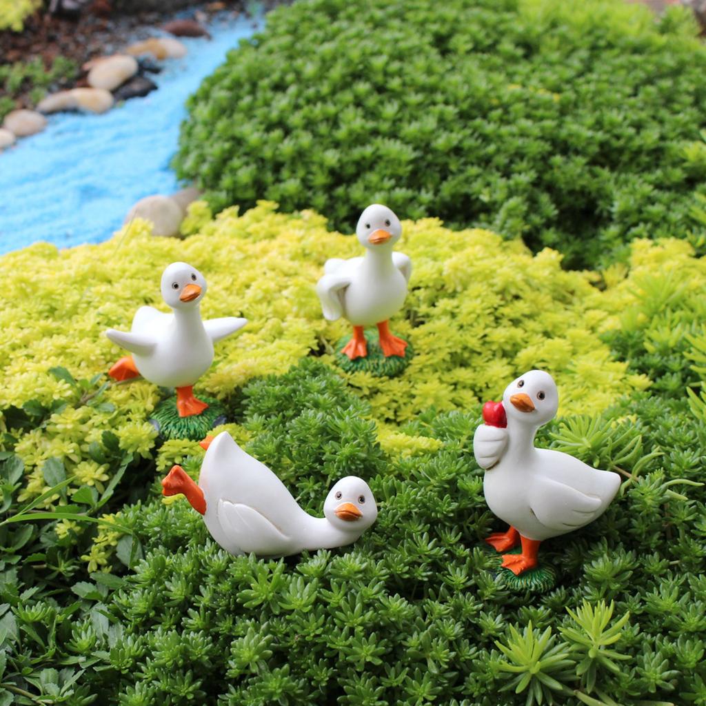 Миниатюрная статуэтка, украшение для цветочного горшка, симпатичные аксессуары для цветочного горшка, статуэтка из смолы, подходит для террасы, двора, украшения