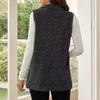 Women's Fashionable Double-Sided  Collar Button-Up Cardigan Vest With Pockets