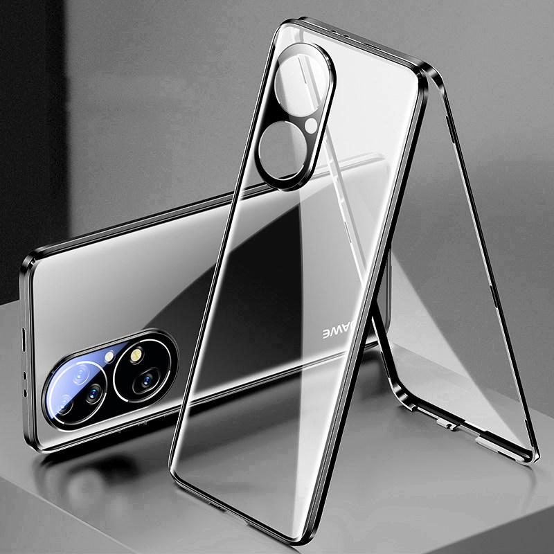 Магнитный металлический бампер на 360 градусов для Huawei P60 50 40 Pro Honor 80 70 mate 60 50 40 Pro, полная защита объектива, чехол для телефона из закаленного стекла