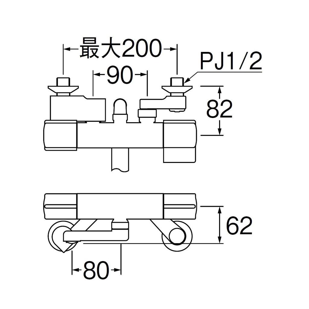 SANEI Thermostatic Shower Mixer Faucet SK18C-T5L08