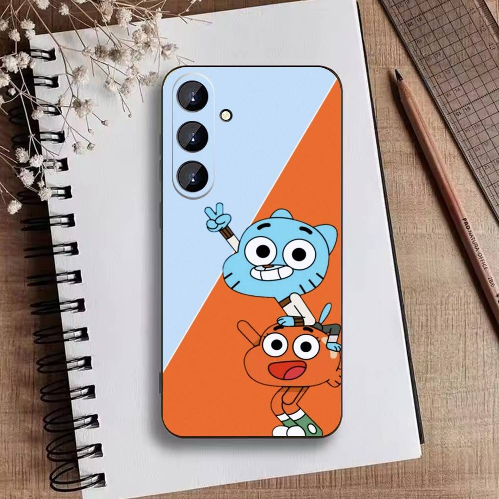 D-Gumball and Darwin Phone Case For Samsung Galaxy A73,21,22,32,71,53,52,51,80,5G Soft Black Cover
