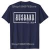 Funny Husband Est 2026 Just Married 100% Cotton T-shirts Men Women's Fashion Casual Tshirt Loose Oversized Streetwear T Shirt