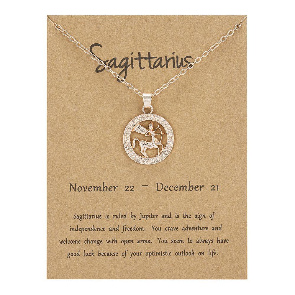 Out Aquarius Leo Scorpio Guardian Star Choker Animal Zodiac Sign 12 Constellation Pendant Necklace