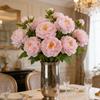 Искусственный Цветок Пиона с Эффектом Реального Прикосновения, Имитация Шелкового Пиона с Длинным Стеблем для Валентинова Дня, Цветочной Композиции, Свадебной Вечеринки, Декора Вазы для Дома и Кухни