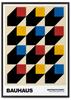 Poster Bauhaus Colored Squares Cubes