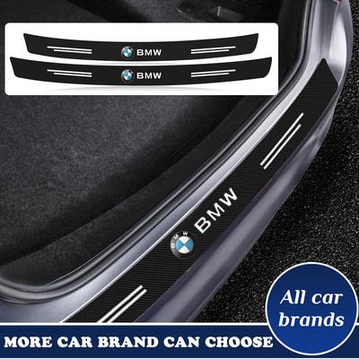 1 шт. Наклейка из углеродного волокна на задний бампер багажника автомобиля, защитная накладка для 1 3 4 5 7 серии X1 X3 X4 X5 X6 E81 E87 F30 F31 F34 F32