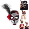 Sugar Skulls Mask Mexicans Masquerade Mask Day of the Dead Mask with Flower Halloween Mask Party Mask Full Face Mask