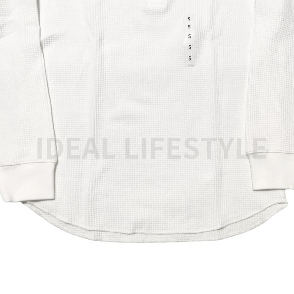 Uniqlo Мужская футболка с длинным рукавом и воротником-хенли из вафельной ткани S-4XL Круглый низ 486104 Новая с биркой
