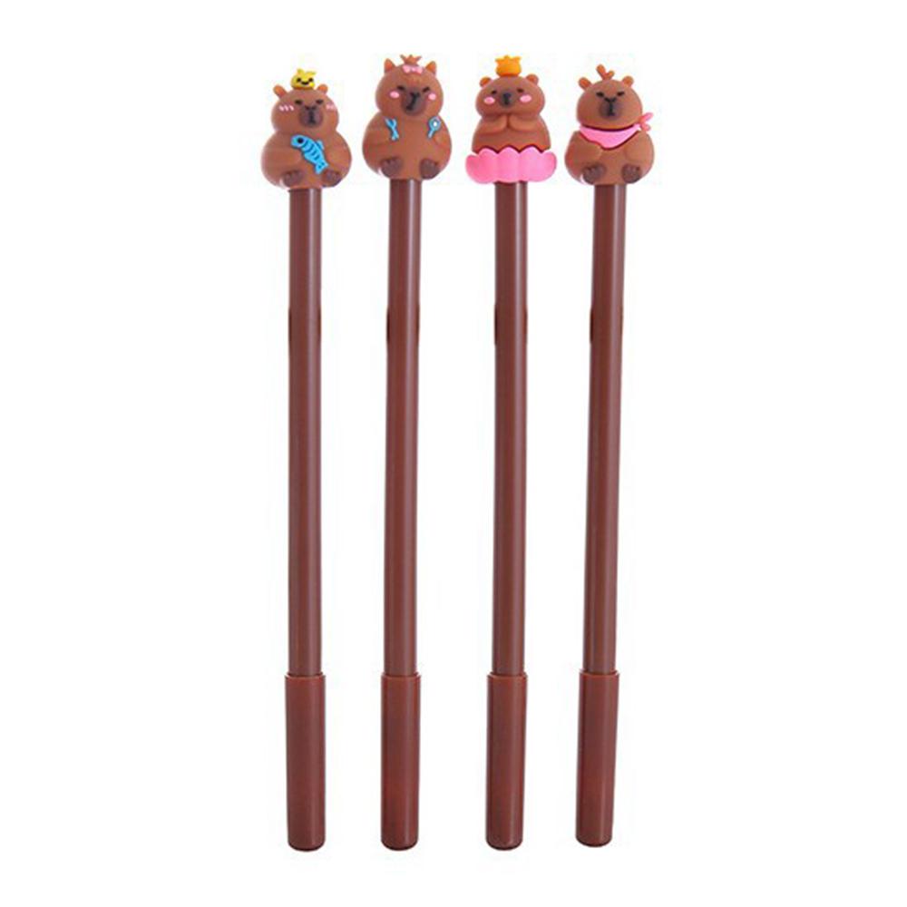 1 Piece Cute Creative Kapibala Gel Pen Cartoon Kawaii Stationery Office School Supplies Sweet Pretty Lovely Cartoon