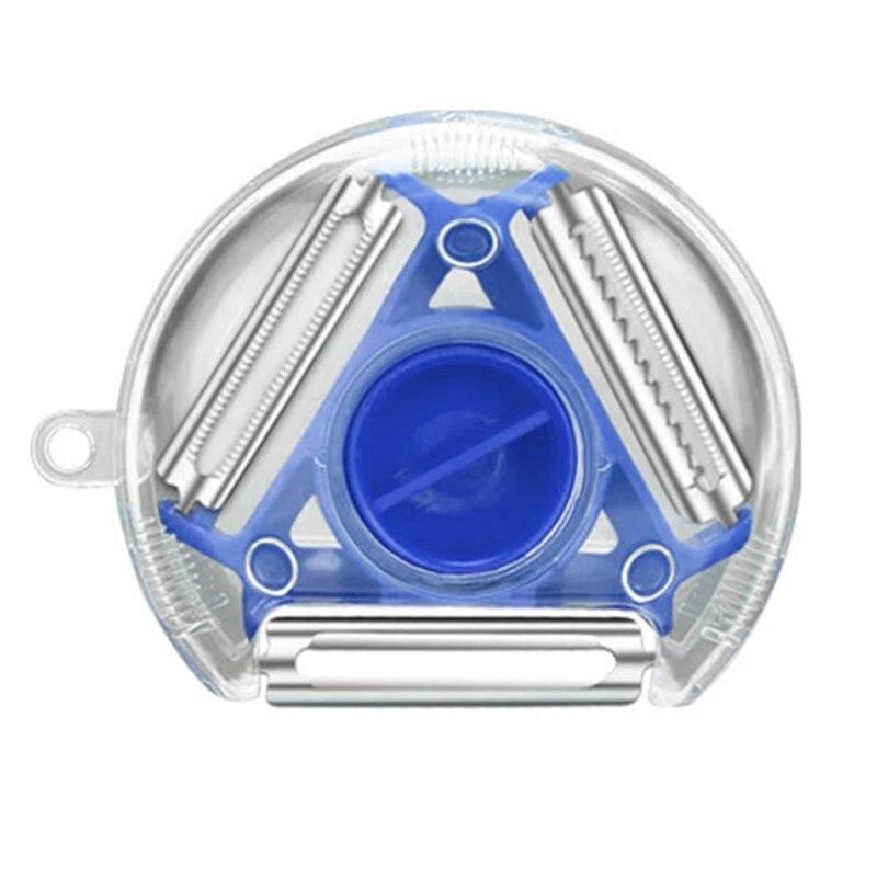 1 шт. Кухонная овощечистка три в одном, Овощечистка из нержавеющей стали для нарезки картофеля, Бытовой инструмент для чистки яблок и фруктов