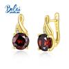 Новинка 2023, серьги с застежкой из натурального красного граната, серебро 925 пробы, изысканные украшения для женщин, мамы, жены, хороший подарок