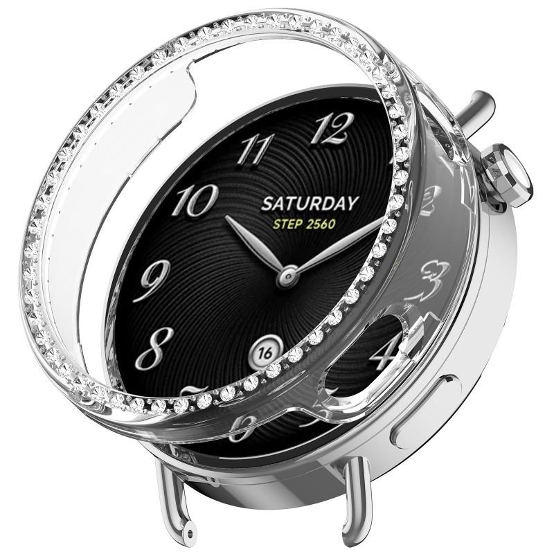 Bling PC Hollow Case for Xiaomi Mi Watch S4 41mm Smart Watch Diamond Crystal Hard Bumper for Xiaomi WatchS4 41mm Accessorie