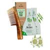 Nat Habit Wide Wooden Kacchi Neem Comb & Neem Bhringraj Hair NutriMask For Hair Growth, Hairfall Control & Hair Smoothening (Combo Pack of 3)