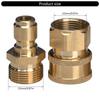 Упаковка из 2 латунных быстроразъемных соединений M22 Female и M22 Male для шланга для воды, набор для быстрого соединения, модернизация для сантехнических работ