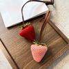 3D Versatile Bag Charm Waterproof Red Resin Fruit Pendant Keychain Strawberry Key Ring  Gift