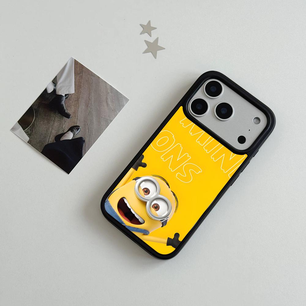 Чехол для телефона M-Minions для iPhone 17 Air 16 15 14 Plus 13 12 11 Pro Max Двухцветный Жесткий ПК Модный Защитный Чехол