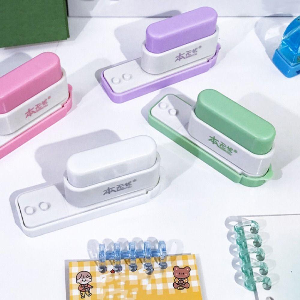 Portable Hand Account Hole Puncher 6mm Standard Hole Punch 5-Hole Paper Punch School Supplies