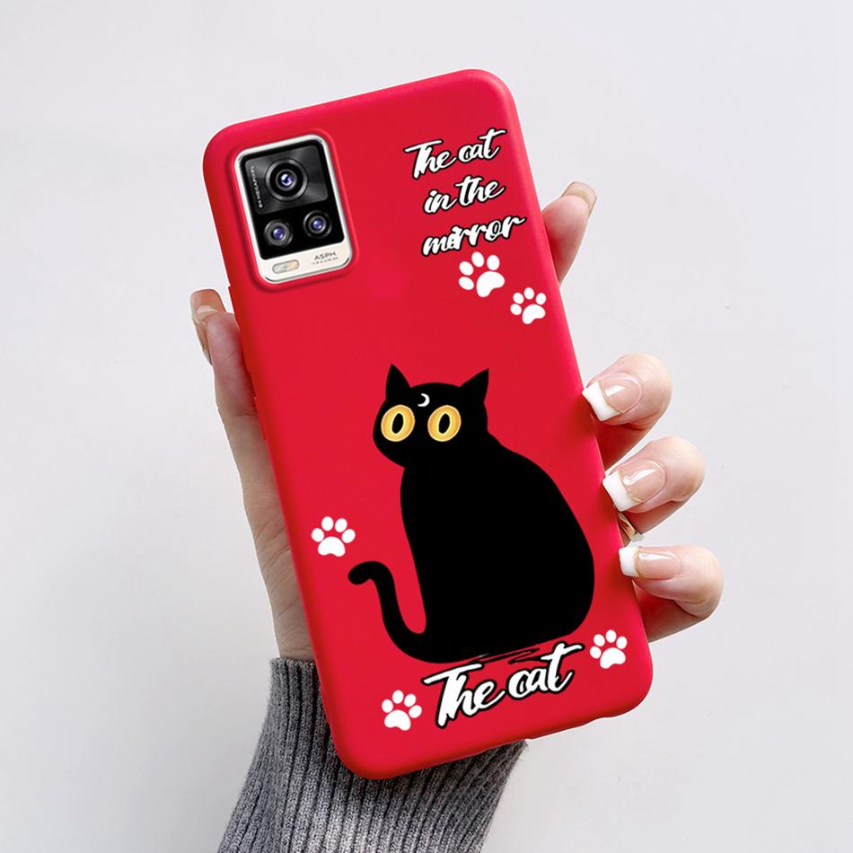 For Vivo V20 2021 Case V2040 Cute Cat Bear Frog Cover Soft Silicone Slim Phone Case For Vivo V20 V 20 VivoV20 V2025 V2024 Bags
