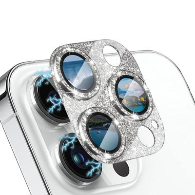 CeiBand Стразы Камера Пленка Совместима С iPhone 15 15 Pro Max Крышка Объектива Защита Камеры Алюминиевый Сплав Окантовка Закаленные Блестящие Линзы