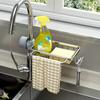 1 шт. подставка для губки, свободное пространство для перфорации, алюминиевая подставка для слива кухонной раковины, подставка для смесителя с губкой, подставка для слива мыла, подвесная корзина для хранения, кухонные аксессуары