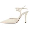Pu Elegant Fashionable Exquisite Open-Back Stiletto Heels 10Cm Women Heels White 12217510001