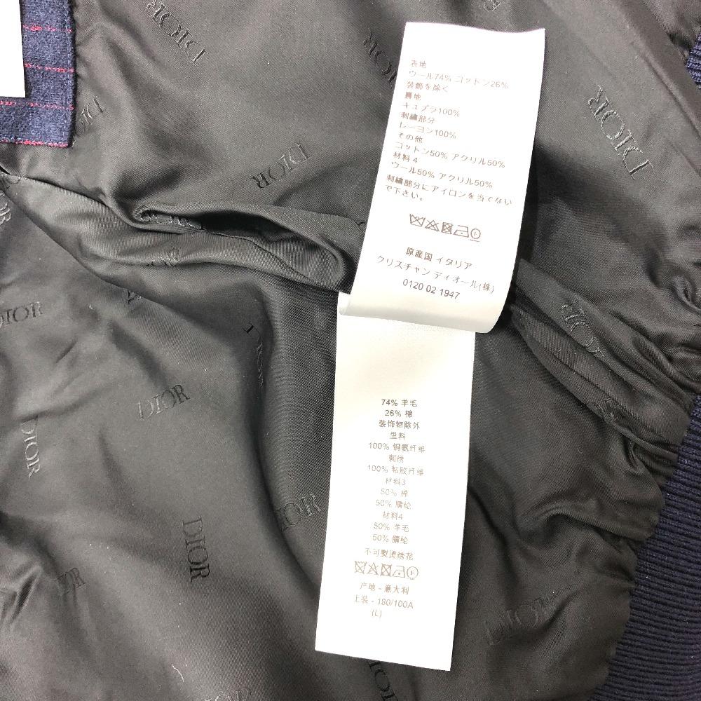 Dior 213J431A0738 atelier street style Blouson Jacket wool / cotton Navy