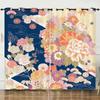 Шторы Японские Синие Цветущая Сакура Цифровая Печать Светонепроницаемые Шторы На Люверсах