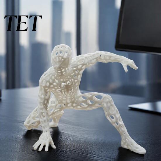 Personalized Gifts for Men 3D Printed Hollow Mesh Superhero Figurine, Creative Spider Style Action Pose Stylish Grid Sculptures Desktop Ornament, Cool