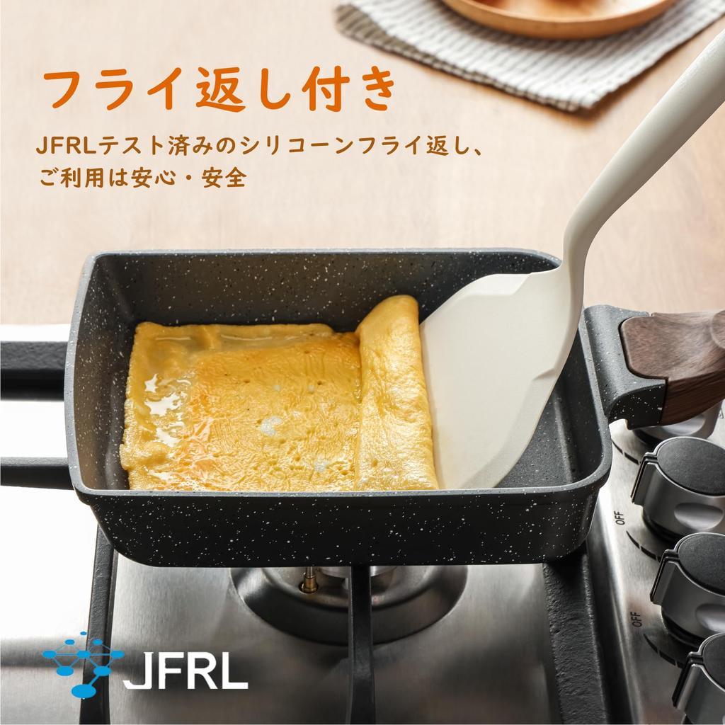 Сковорода SENSARTE Tamagoyaki с газовой горелкой IH PFOA легко и просто с серой лопаткой, 18см15см, антипригарная, совместимая, совместимая, свободная, захват,