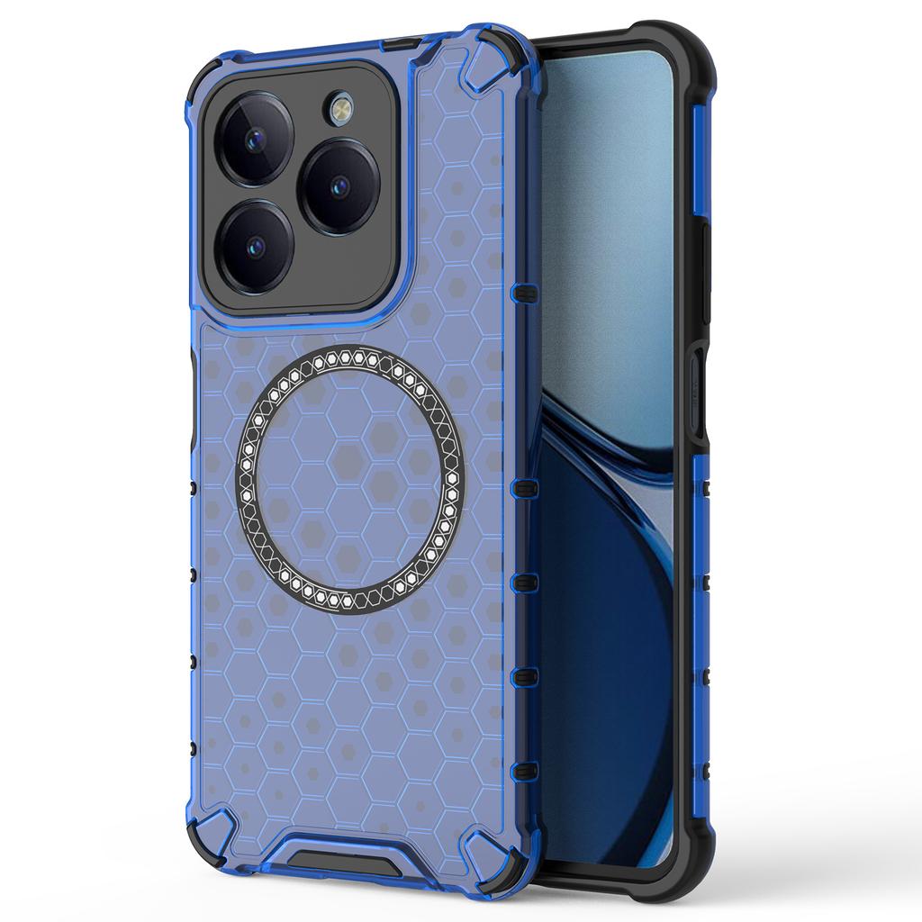 Для Realme C61 4G/C63 4G/Narzo N63 4G Магнитный чехол из ТПУ+ПК с сотовой текстурой