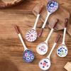 Hand-painted Dessert Spoon Heat-resistant Ramen Miso Soup Spoon Ceramic Soup Spoon Gift Set Friend