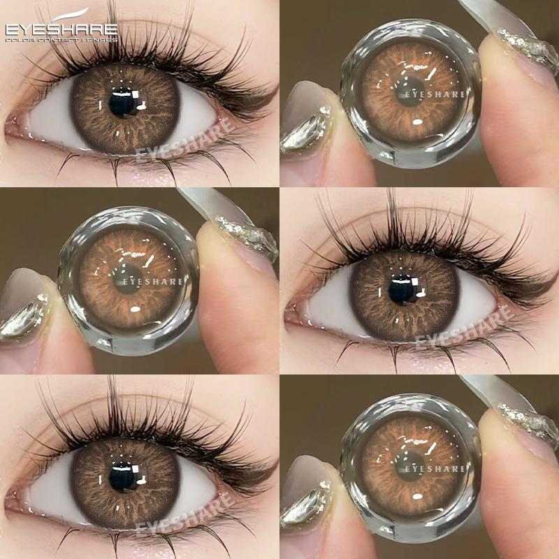 Eyeshare Ежегодные контактные линзы синего цвета - Усильте свой естественный цвет глаз с дизайном в корейском стиле