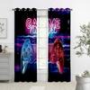 Children's Favorite Games Electronic Controller Curtains, 2 Panel Game Handle Curtains, Bedroom Decor, Boys and Girls Room