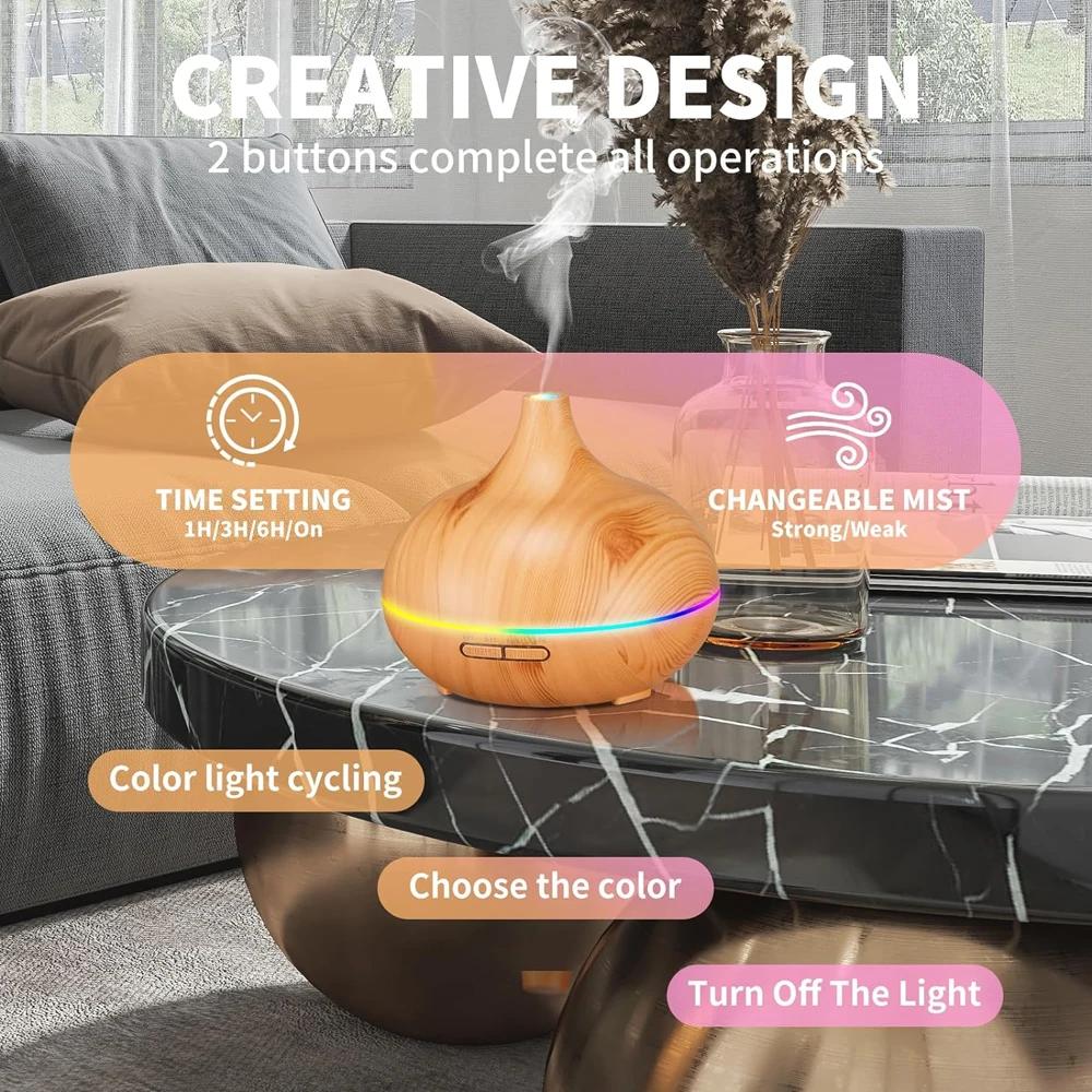 Аромадиффузор для эфирного масла Большая комната, Офис Диффузоры для эфирных масел для дома Дети, Увлажнитель прохладного тумана для спальни Тихий