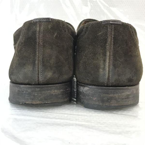 PRAESES Нью-Йорк 80-90-е годы Британская замшевая кожа Рант Goodyear Полный брог Обувь-оксфорды Размер 11F 29.0-29.5см Коричневый(ИСПОЛЬЗОВАЛ)