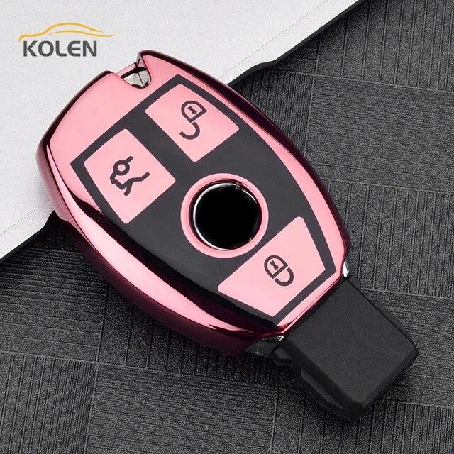 Soft TPU Car Remote Key Case Cover Fob for Mercedes Bnez CLA GLC GLA GLK W203 W210 W211 W204 W176 A B C R Class AMG Accessories