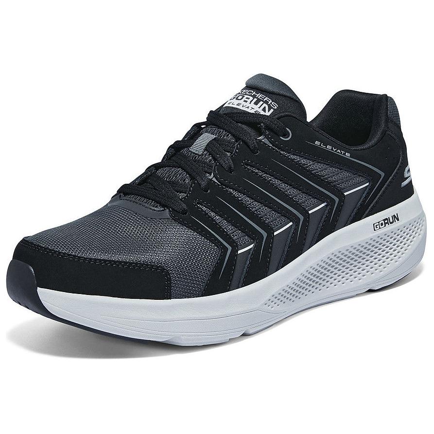 Skechers Go Run Elevate Выдающиеся Удобные Универсальные Низкие Беговые Кроссовки Мужские кроссовки Черный 220331-BKGY