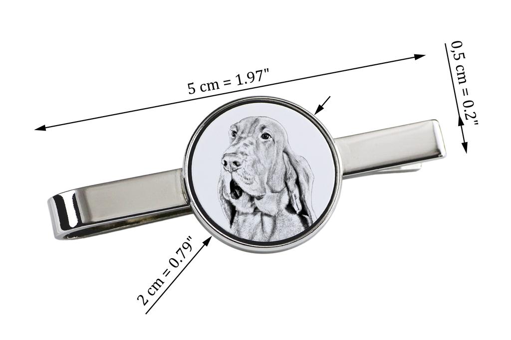 Bloodhound, St. Hubert Hound, Sleuth-hound - tie clip with a dog, personalized tie clip, a unique gift for a man from the Art-Dog brand