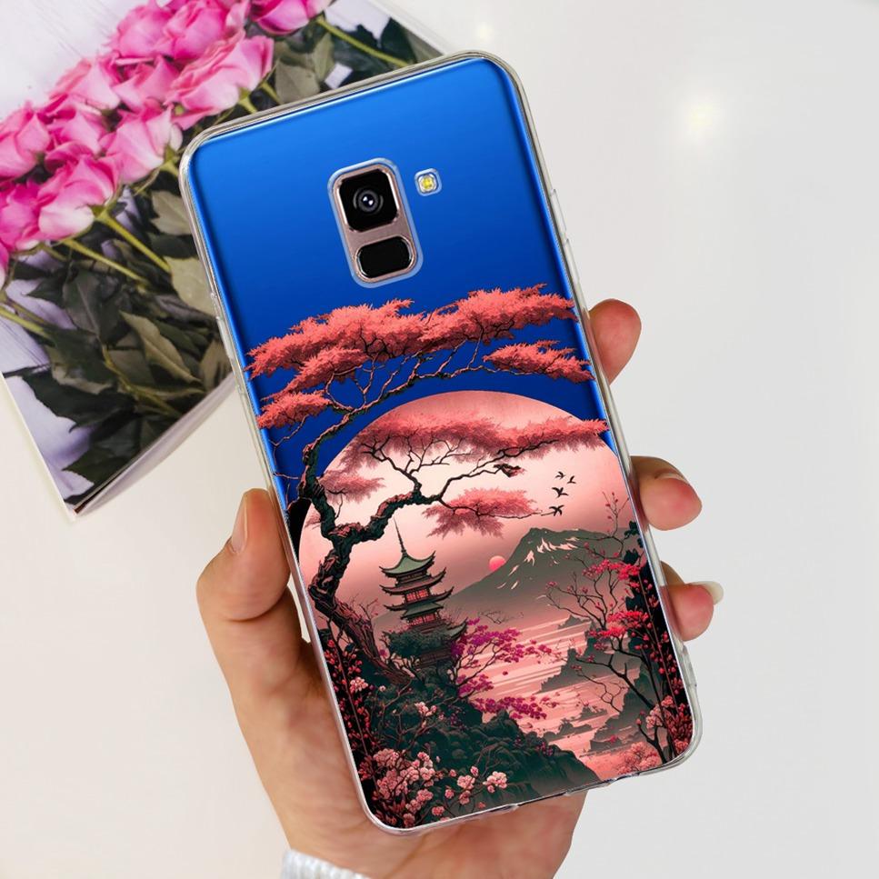 For Samsung Galaxy A8+ A8 Plus Case New Butterfly Flower TPU Soft Silicon Cover For Samsung A8+ 2018 SM-A730F Phone Case Funda