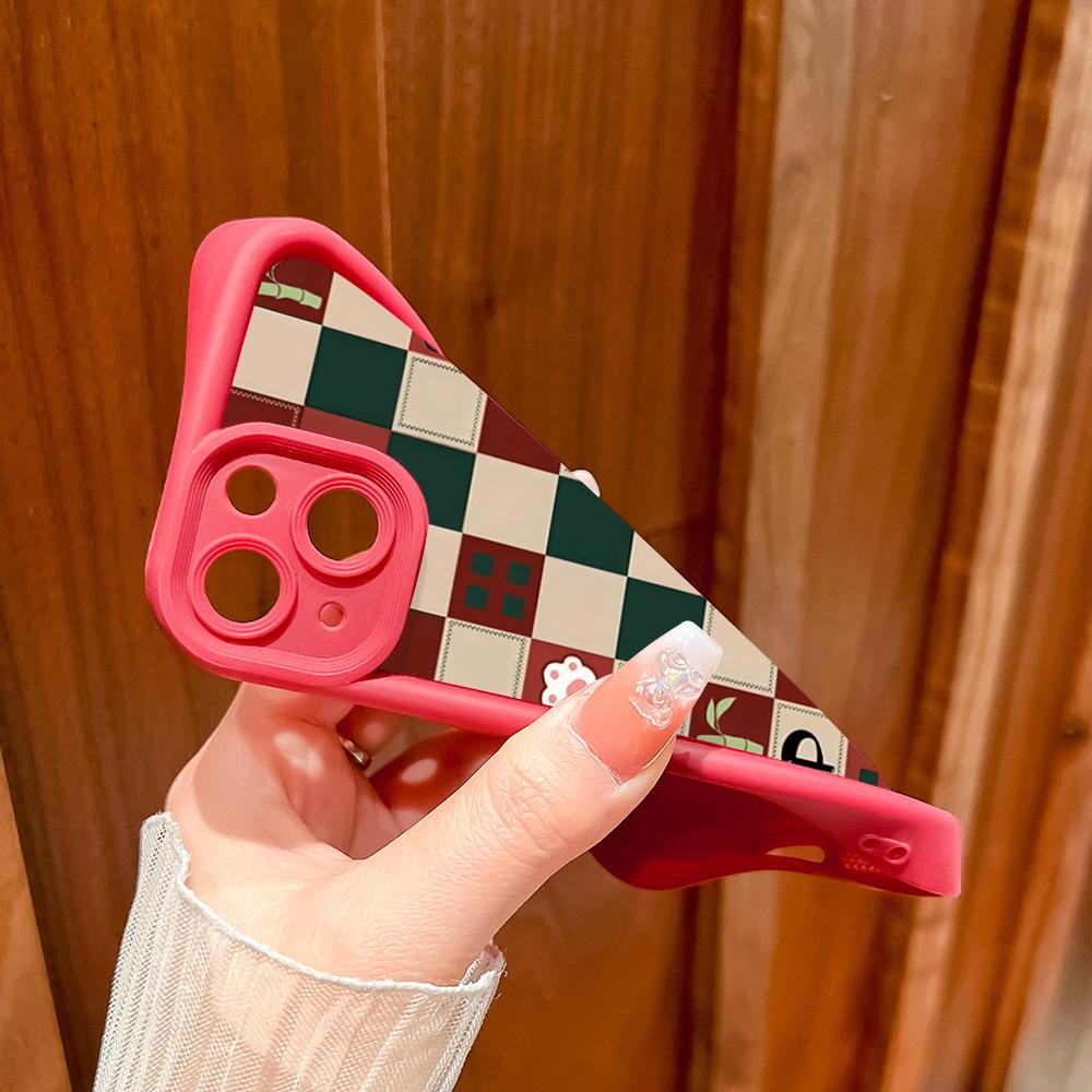 Мягкие силиконовые квадратные лестницы с мультяшным узором, полное покрытие, защита камеры, противоударный чехол для Huawei Honor Xiaomi Redmi Samsung