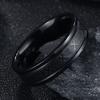 Wide Roman Numeral Stainless Men Ring Simple Steel Smooth Finger Ring Jewelry