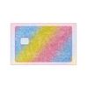 1PC/4PC Self-Adhesive Dubai-Inspired Transit Cards Skin Stylish Protection Crystal Frosted Starlight Powder Card Cover Luxurious
