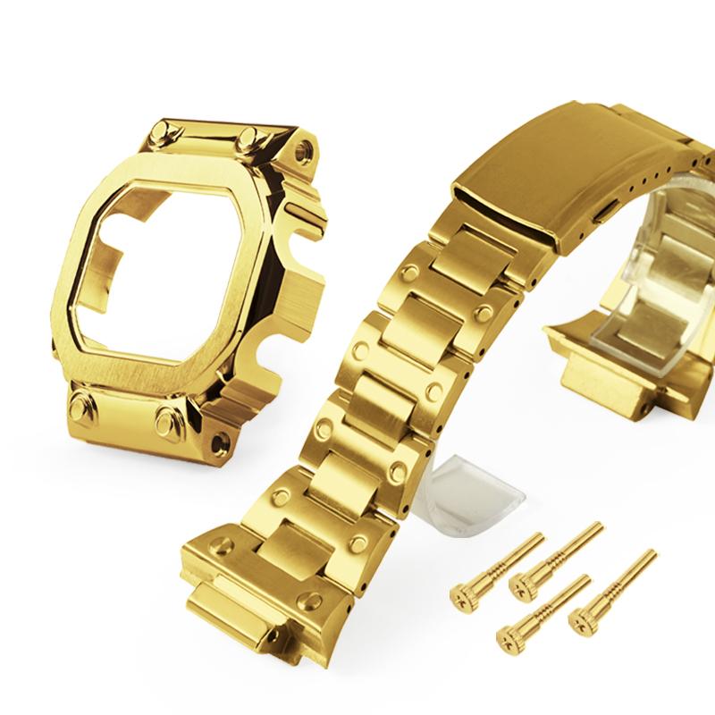 Для Casio G-Shock GX-56 GXW-56BB Комплект для модификации Корпус из нержавеющей стали Ремешок для часов GX56 Цельнометаллический Безель для часов Замена ремешка
