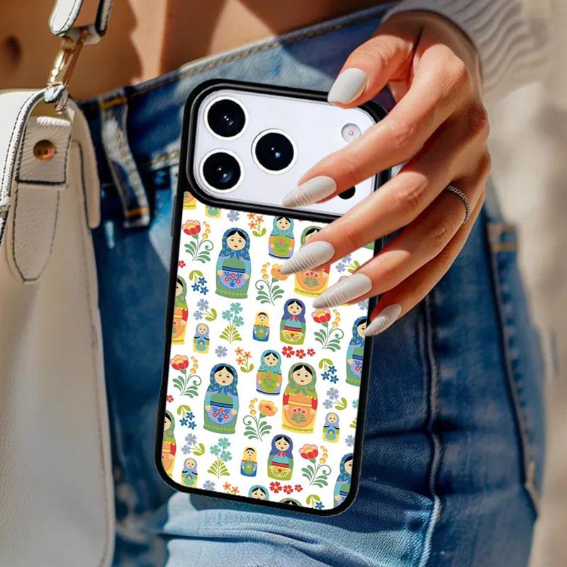 Russian Dolls Matryoshka Phone Case For iPhone 17 Air 14 15 13 12 Max Cover For Apple 16e 11 Pro Max Plus Coque