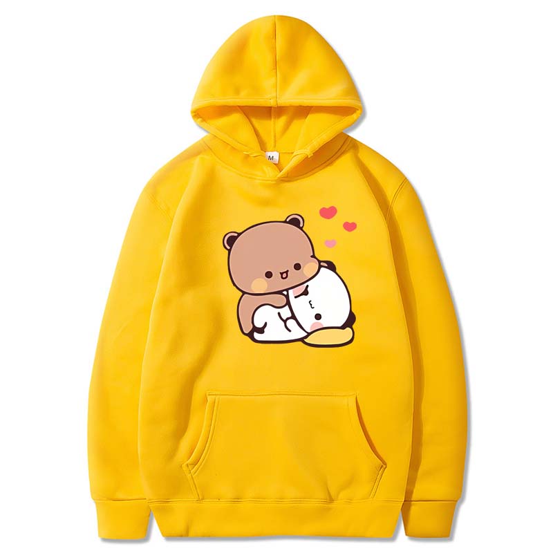 Bubu and Dudu Hoodie Women Aesthetic Graphic Kawaii Bubble Tea Hoodies Unisex Autumn Winter Anime Harajuku Sweatshirts