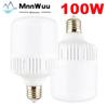 100W E27 LED Yuqori yorqinlikdagi vintli og'izli yorug'lik lampochkasi 220V oq yorug'lik ko'zni himoya qiluvchi miltillamaydigan Yuqori issiqlik tarqalishi
