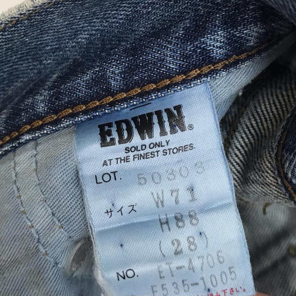 Made In Japan EDWIN 503 Denim Pants 28 Men S Inseam 75cm(USED)