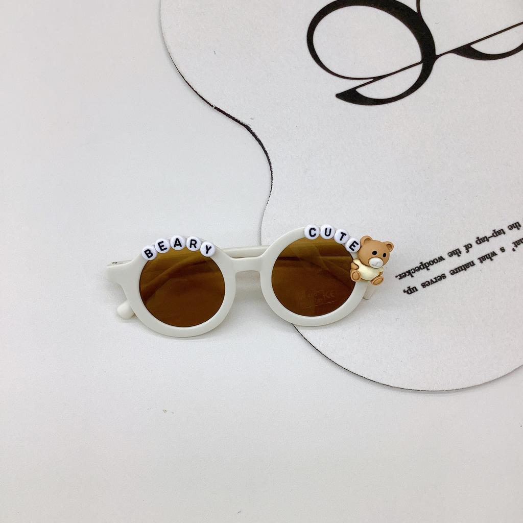 Винтажные детские солнцезащитные очки, милые детские солнцезащитные очки с медвежонком, модные мультяшные очки с защитой от ультрафиолета для мальчиков и девочек