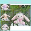 Bunny Cartoon Endearing Plush Toy Keychain With Soft Fabric For Decor Collectible